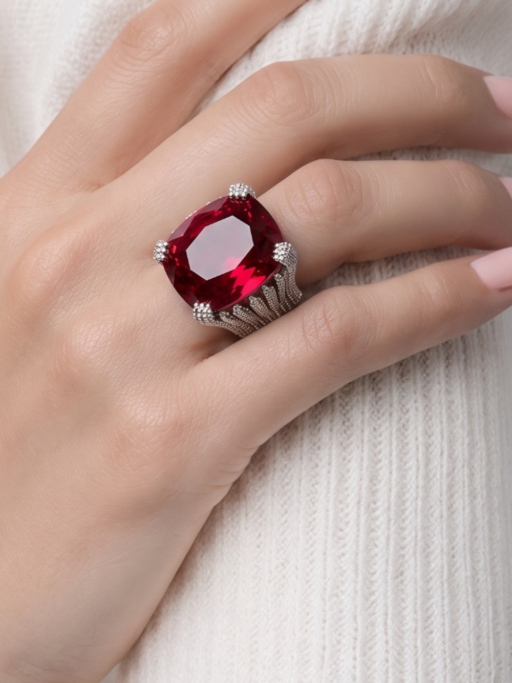 Sterling Silver Cocktail Ring.